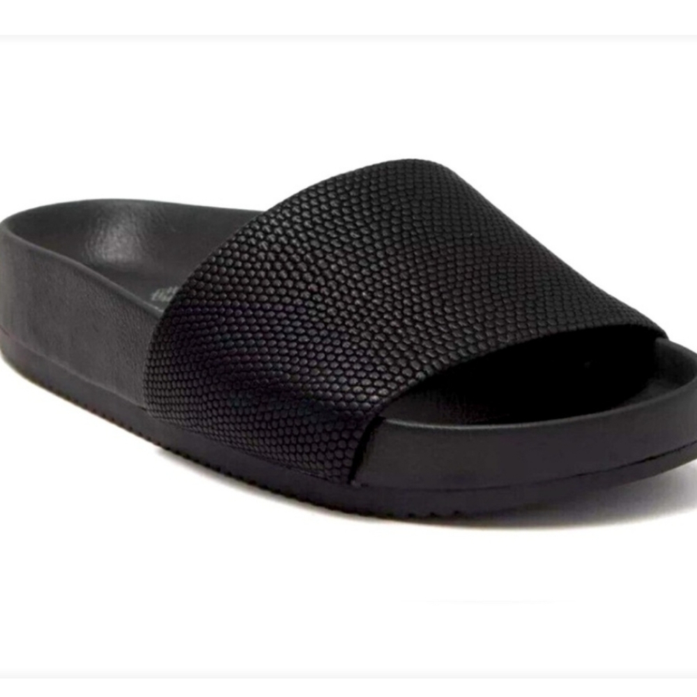 NWT Susina Sandals Vila Black Slip On Slide 8 Shoes